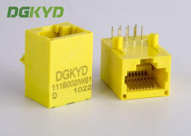 اللون الأصفر غير المحجوبة RJ45 وحدات جاك مع محول ، 100 قاعدة - T.