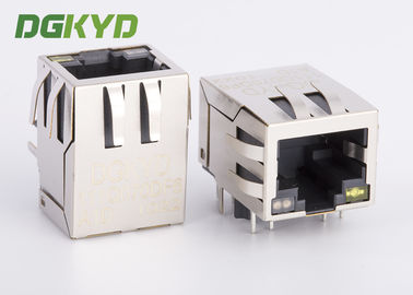 واحد RJ45 إيثرنت جاك متكامل محول / الوضع المشترك الاختناق ، Og / Y Led