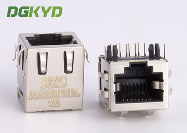 محمية pcb جبل أنثى موصل rj45 كيستون جاك 10p8c ، دخول الجانب