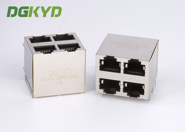 KRJ-5921S8P8C2X2NL محمي إيثرنت Rj45 جاك المكدس MJ عاصي 8pos 2x2 Cat5