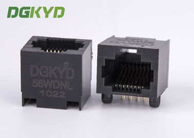 DGKYD-56WDNL 100 قاعدة T الزاوية اليمنى RJ45 منفذ واحد جاك البلاستيك الأسود الإسكان