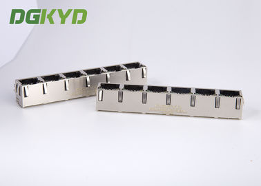 KRJ-56S8P8C1X6YGNL محمية 1 X 6 منافذ RJ45 أنثى جاك متعدد Rj45 مع المصابيح