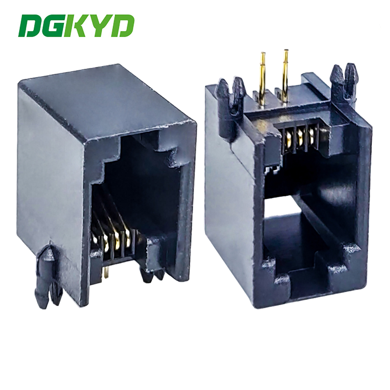 DGKYD55211144IWA1DY5 RJ11 connector 5521 4P4C all plastic with ear 1X1 modular horizontal socket PBT