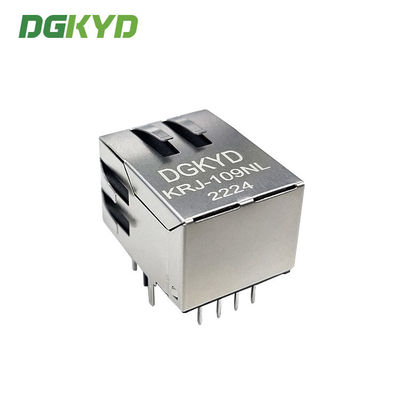 Integrated Magnetic RJ45 Network Connectors , RJ45 Network Port W / LED