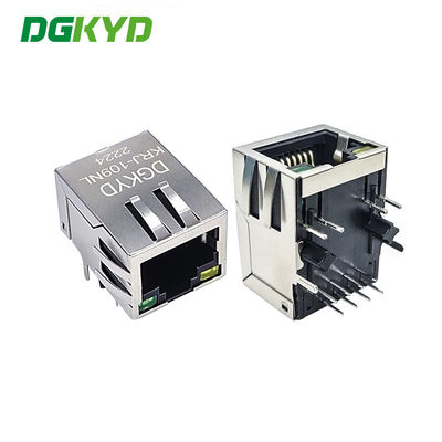Integrated Magnetic RJ45 Network Connectors , RJ45 Network Port W / LED