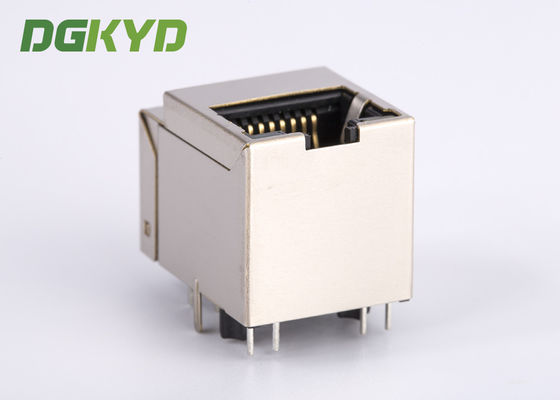 Custom 180 degree top insertion gigabit ethernet RJ45 Receptacle connector for IoT