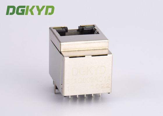 Custom 180 degree top insertion gigabit ethernet RJ45 Receptacle connector for IoT