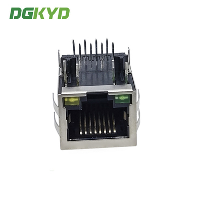 Single Port 10 / 100 BASE-T RJ45 Integrated Magnetics Jack, G/Y led