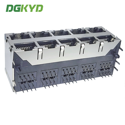 DGKYD59212588HWA1DY1A022 2X5 Port 8P8C Modular Jack No Lamp With Spring Piece Multi Port