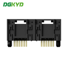RJ45 Network Port Connector Dual Port Socket Fully Plastic Without Light DGKYD561288IWA3DY1027