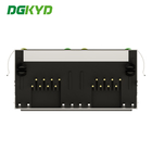 Network Modular Connector 1X2 Dual Ports 8P8C Ethernet Female RJ45 Jack Without LED DGKYD561288DB1A1DY1027