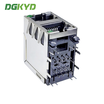 RJ45 interface 5921 series Ethernet socket 2X1 port 8P8C modular socket with isolation spring DGKYD59212188DE6A1DY1C022