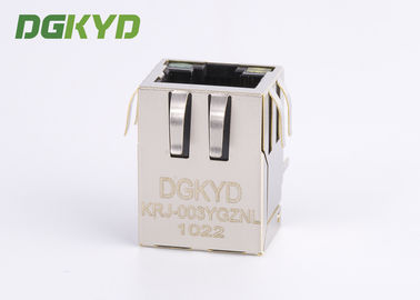 KRJ-003YGZNL Shielded Cat5 Rj45 Ethernet Connector With Transformer Y/G LED