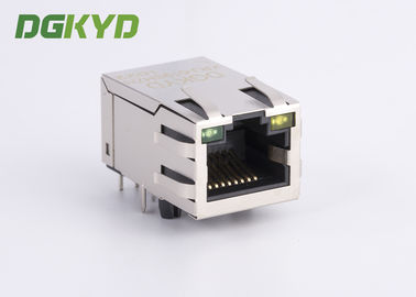 Telecom Connector With Integrated Magnetics RJ45 Modular Jack Single Port 25.4mm