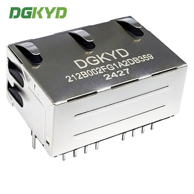 RJ45 Network Connector Dual Port 100Mbps Integrated Interface 30U DGKYD212B002FG1A2DB359