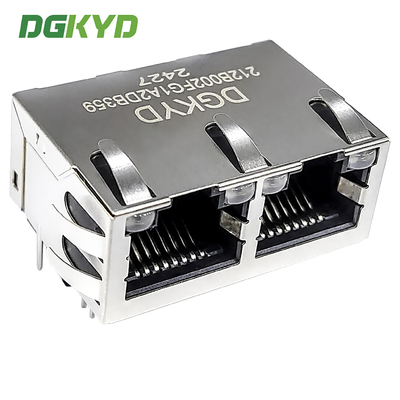 RJ45 Network Connector Dual Port 100Mbps Integrated Interface 30U DGKYD212B002FG1A2DB359