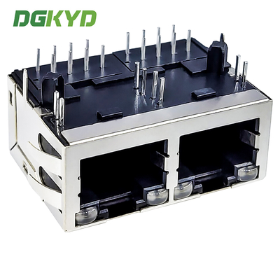 RJ45 Network Connector Dual Port 100Mbps Integrated Interface 30U DGKYD212B002FG1A2DB359