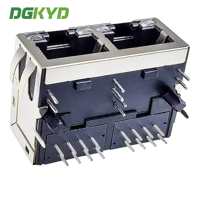 RJ45 Network Connector Dual Port 100Mbps Integrated Interface 30U DGKYD212B002FG1A2DB359
