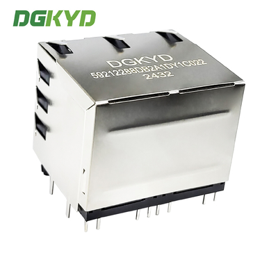RJ45 Socket Multi Port Connector Stacked 2X2 Interface DGKYD59212288DB2A1DY1C022