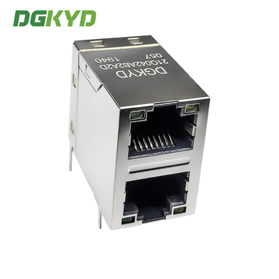 RJ45 multi port connector 6U Gigabit filter 2X1 modular block socket RJ45 network port connector DGKYD21Q042AB2A2D057