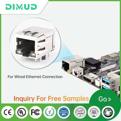 DGKYD RJ45 Single Port Connector 100Mbps with Dual-Color LED