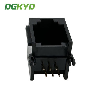 RJ11 industrial grade horizontal network port 6P6C network connector without light DGKYD5523E1166IWA1DY1