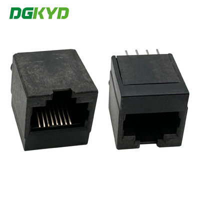 RJ45 180 degree industrial Ethernet flat pin 6U all plastic connector DGKYD52241188IWA1DB4