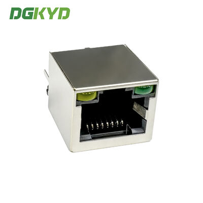 RJ45 vertical network socket 8P8C with shielded industrial network port DGKYD52T1188AB1A1D20Y1