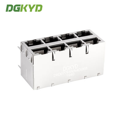 8 Port Gigabit Ethernet RJ45 Connector with Magnetics for High-Speed Networking
