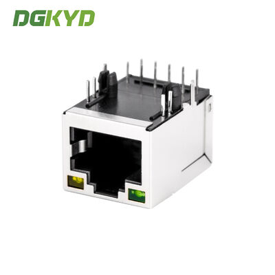 KRJ-SH202ZNL Single-port RJ45 Connector Gigabit Filtered with LED Indicator and Shielding for Industrial Ethernet Port