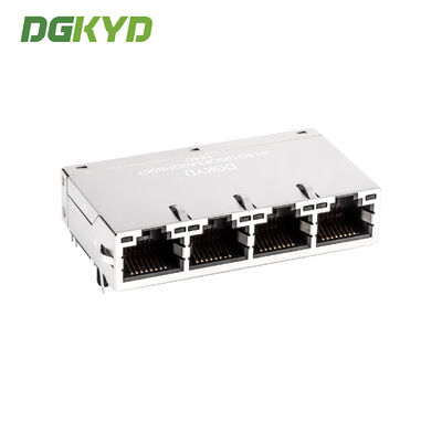 Multi Port RJ45 Connector with Integrated Magnetic 8p12c Poe Filter for PCB Communication