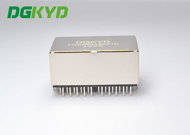 Transformer Connector Modular Black Plastic Housing 1000M 2 Port RJ45