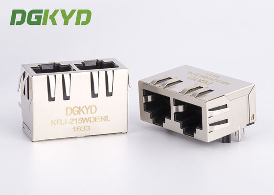 علامة تبويب مزدوجة المنفذ المغناطيسي المعياري جاك Cat5e Rj45 موصل كيستون