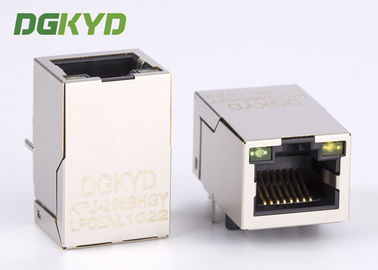 علامة تبويب أحادية المنفذ من Cat 5 Power Over Ethernet RJ45 Modular Jack مع G / Y LED