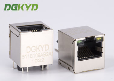 Factory Outlet Shield إدخال عمودي ميجابت Rj45 مقبس إيثرنت مغناطيسي