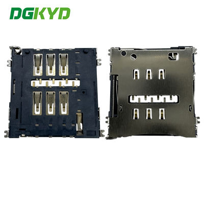 حامل بطاقة MICRO-SIM NO-PUSH 1.50H حامل بطاقة 6PIN حامل بطاقة الهاتف DGKYDSIM15H6A6A2Y3WS286