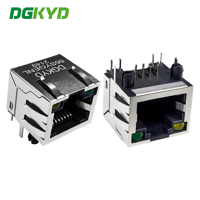 رابط RJ45 8P8C 56 منفذ واحد مع واجهة شبكة الضوء والدرع DGKYD-56SYGENL