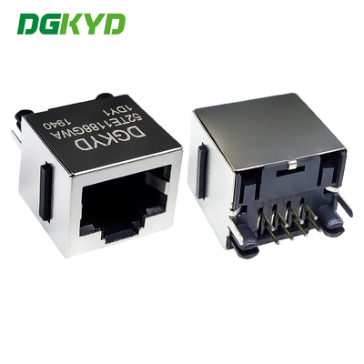 واجهة عمودية 180 درجة رابط RJ45 بدون محول منفذ شبكة الحماية الشريط الضوئي DGKYD52TE1188GWA1DY1