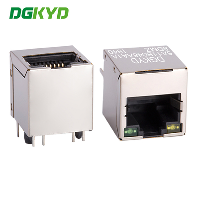 RJ45 100Mbps عبارة عن عبارة عن وحدة Ethernet 8P8C مع سطح نافذة مضغوط DGKYD5A11B048AA1A8DMZ