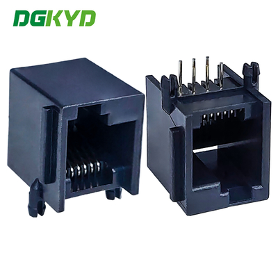 وصلة RJ11 الايثرنث بلا ضوء من البلاستيك الكامل 6P6C القفل الأيسر DGKYD5523LE1166IWA1DY4