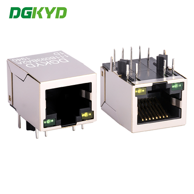 منفذ RJ45 Ethernet ، منفذ واحد ، مع الإضاءة ، 8PIN DIP مع مرشح DGKYD111B093BA2A1D