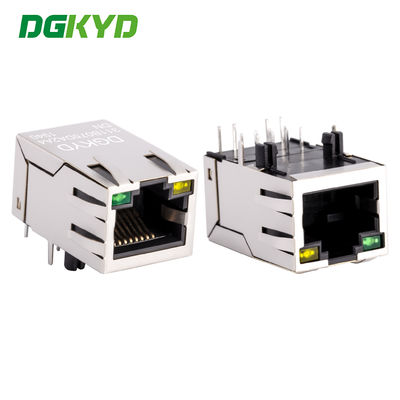 موصل شبكة RJ45 100 ميجابت في الثانية محول إيثرنت مدمج مع ضوء وتدريع معدني DGKYD311B075DA2A4DN