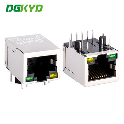 رابط RJ45 متكامل مع واجهة شبكة جيجابيت، منفذ منفذ شبكة خلية واحدة DGKYD111Q070CC2A1D