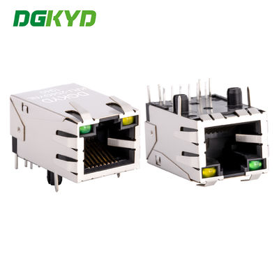 100 قاعدة القط 5 منفذ واحد 6 دبوس Rj45 Lan جاك لأجهزة الإرسال والاستقبال بالألياف الضوئية KRJ-254GYNL