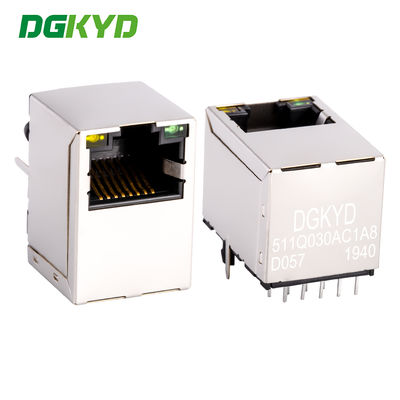 مدخل شبكة إيثرنت RJ45 علوي، مقبس معياري RJ45 من الفئة 6 جيجابت مع محول DGKYD511Q030AC1A8D057