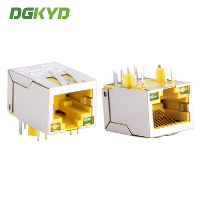 RJ45 100Mbps واجهة شبكة الاتصالات الصناعية سوكيت إيثيرنت الأصفر DGKYD111B002DB1DDB