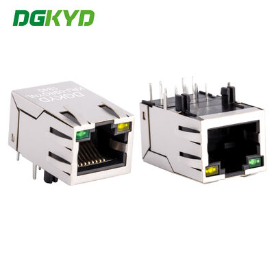 مصدر ربط RJ45 مع 100Mbps مصدر رأس الكريستال الضوئي المحمي مع 100Mbps KRJ-098GYNL عالي السرعة