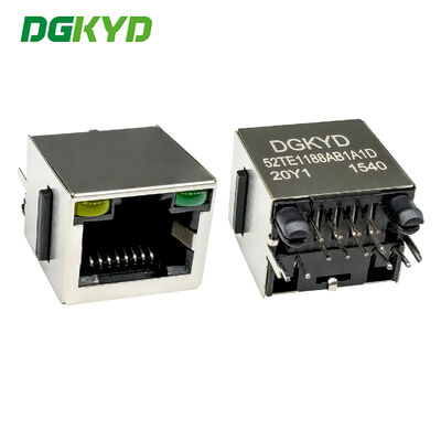 مصدر شبكة RJ45 الرأسي 8P8C مع منفذ شبكة صناعية DGKYD52TE1188AB1A1D20Y1