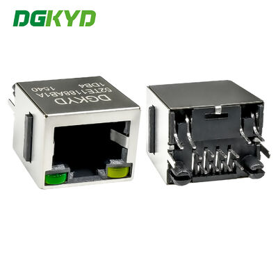 واجهة الشبكة الرأسية RJ45 الإدراج المباشر مع رابط الضوء والدرع DGKYD52TE1188AB1A1DB4