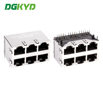 سوكيت إيثيرنت RJ45 بدون فاصل 2X3 رابط إيثيرنت الصناعي DGKYD59212388HWA1DY1AG062